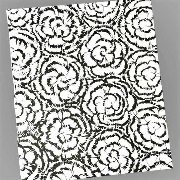 CHANEL Other - Chanel Camellia Flower Black White Pattern Art Print